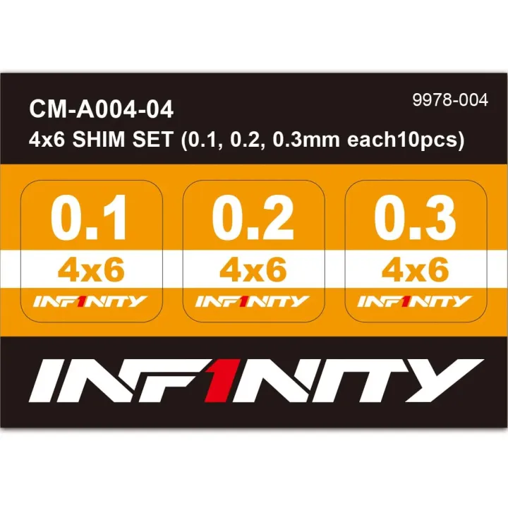 CM-A004-04 4X6 Shim Set (0.1, 0.2, 0.3mm Each10Pcs)